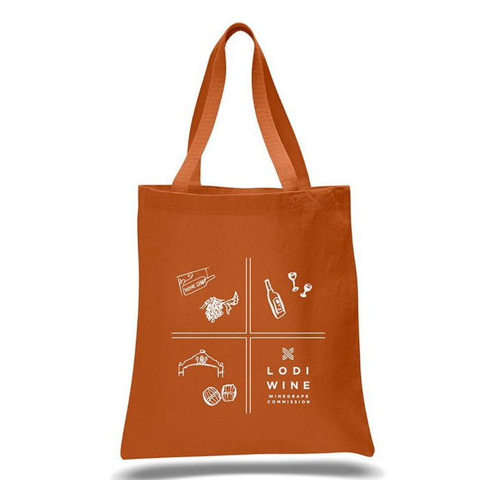 Custom Wholesale 12 Oz. Colored Canvas Simple Tote Bag Printed in SQUARES COLLECTION Design