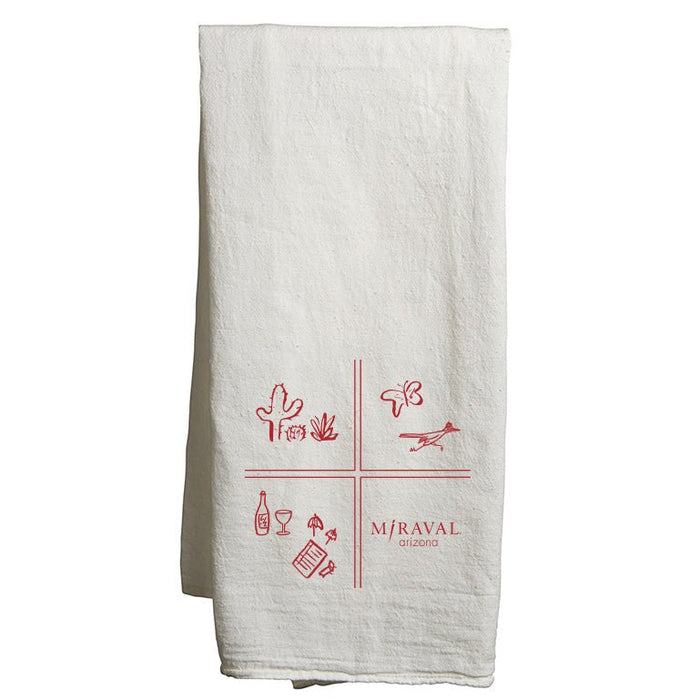 Custom SQUARES Flour Sack Tea Towels - White