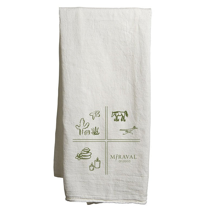Custom SQUARES Flour Sack Tea Towels - White