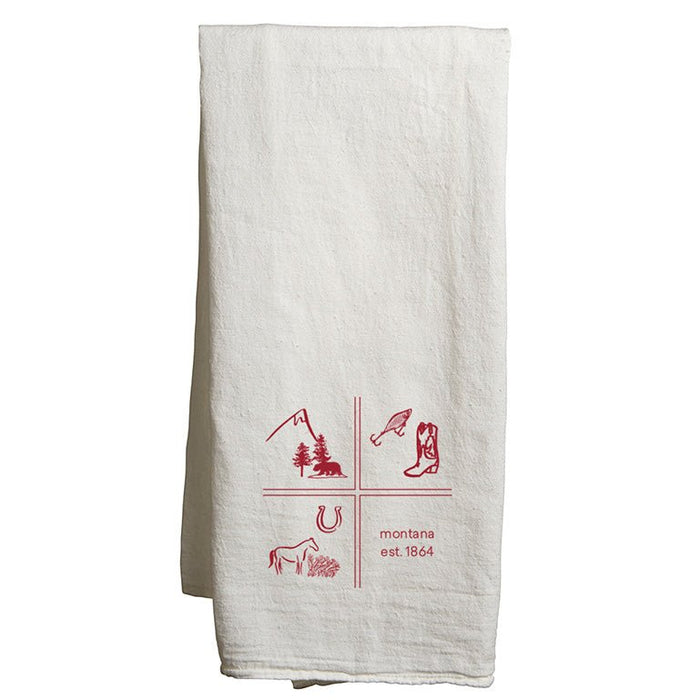 Custom SQUARES Flour Sack Tea Towels - White