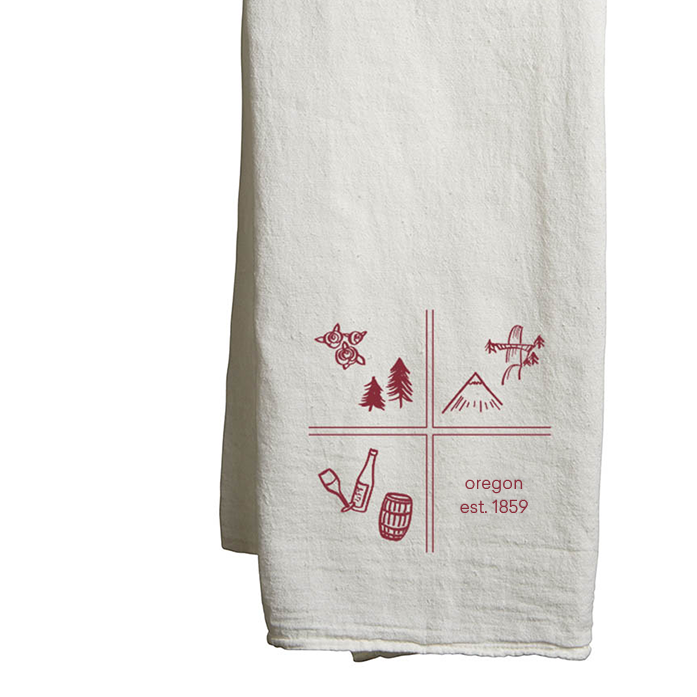 Custom SQUARES Flour Sack Tea Towels - White