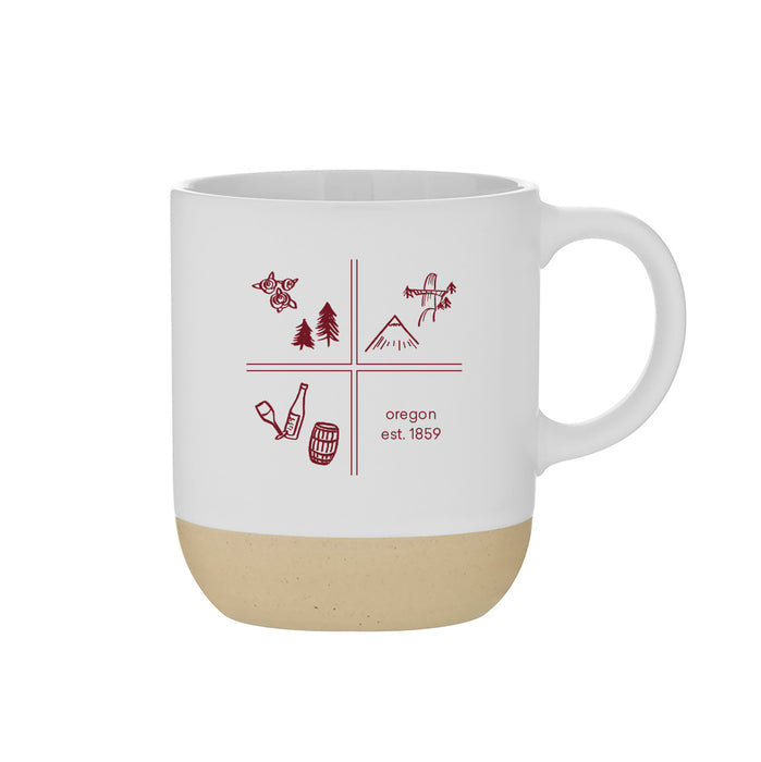 Custom SQUARES 17 Oz. Ceramic Matte Terra Mug