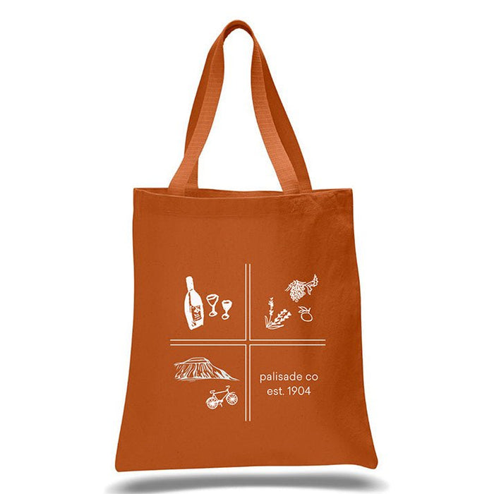 Custom Wholesale 12 Oz. Colored Canvas Simple Tote Bag Printed in SQUARES COLLECTION Design