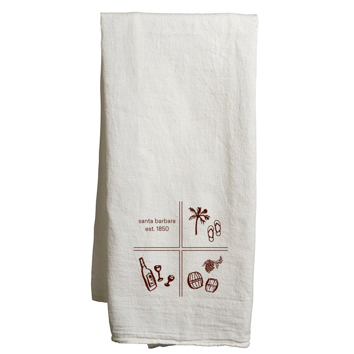 Custom SQUARES Flour Sack Tea Towels - White