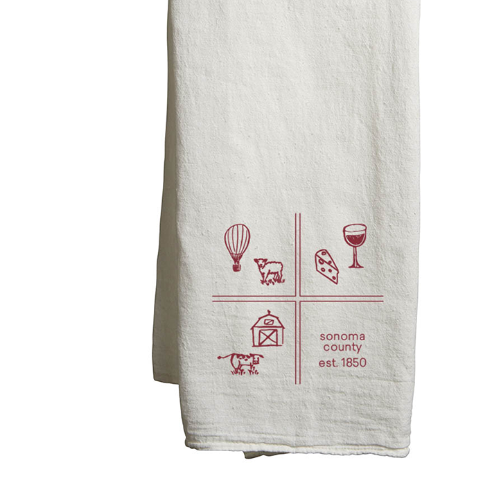 Custom SQUARES Flour Sack Tea Towels - White