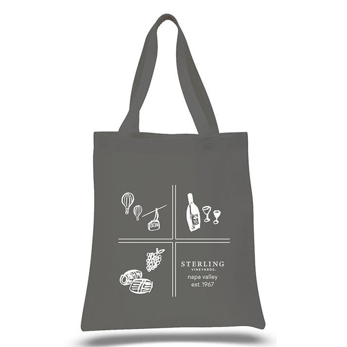 Custom Wholesale 12 Oz. Colored Canvas Simple Tote Bag Printed in SQUARES COLLECTION Design