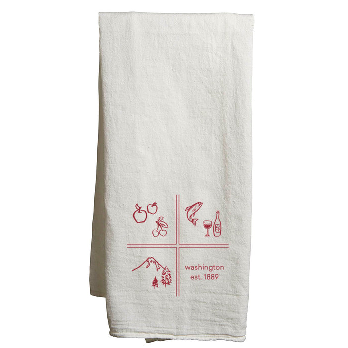 Custom SQUARES Flour Sack Tea Towels - White