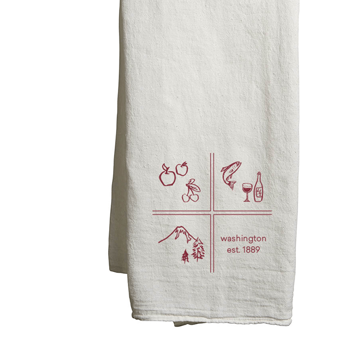 Custom SQUARES Flour Sack Tea Towels - White