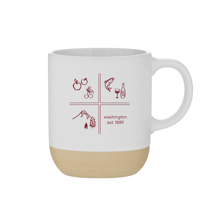 Custom SQUARES 17 Oz. Ceramic Matte Terra Mug