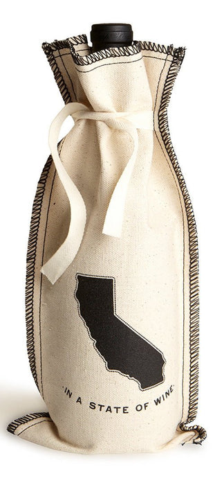 Custom BRAND / LOGO 10 Oz. Cotton Overstitch Wine Bag