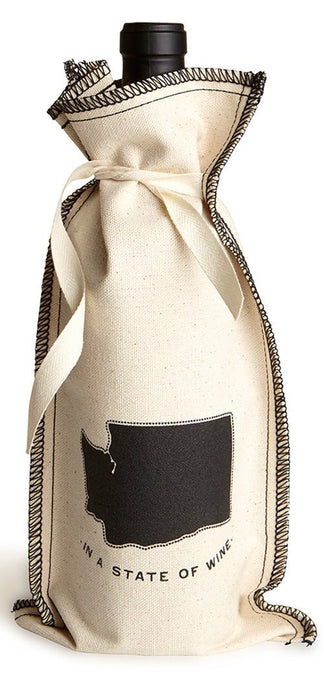 Custom BRAND / LOGO 10 Oz. Cotton Overstitch Wine Bag