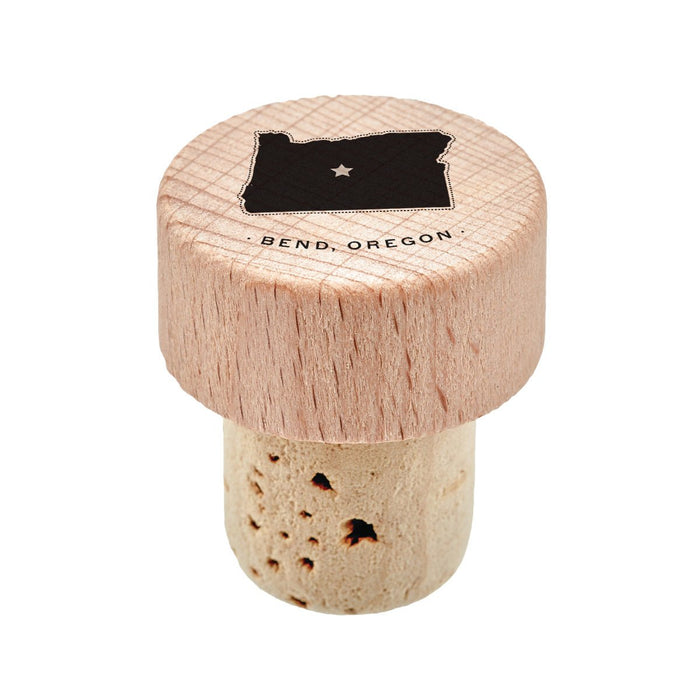 Custom BRAND / LOGO Beechwood Wine Stopper Cork