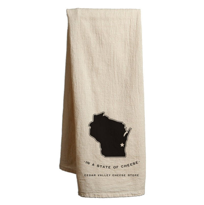 Custom STATE Flour Sack Tea Towels - Natural