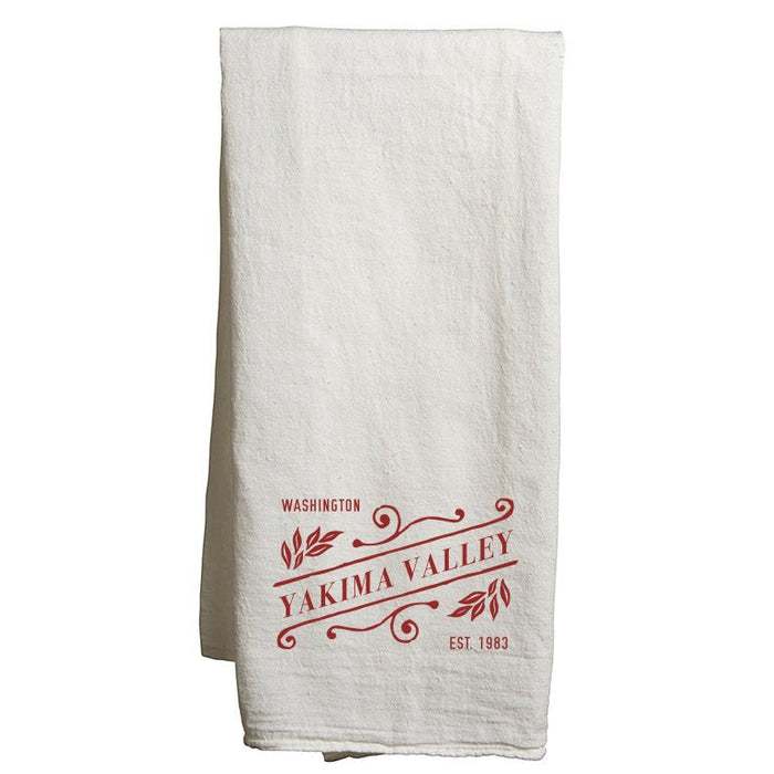 Custom SLANT Flour Sack Tea Towel - White