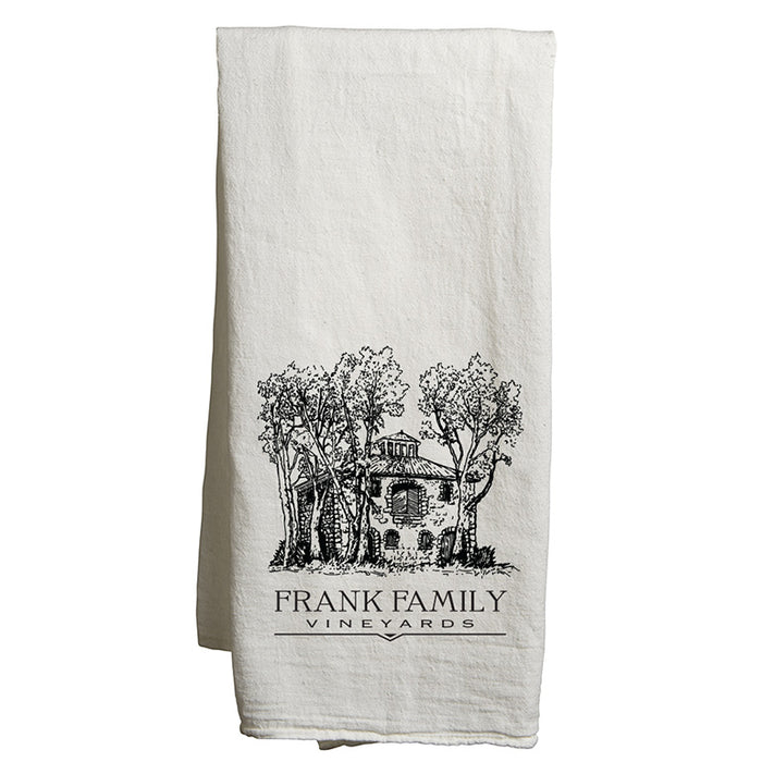 Custom BRAND / LOGO Flour Sack Tea Towel - White