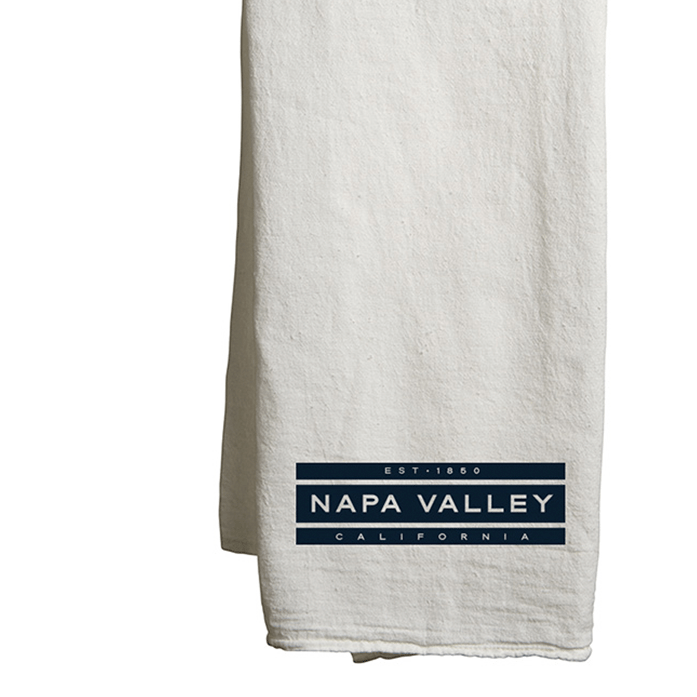 22" x 38" Flour Sack White Tea Towels Printed with a Customizable STRIPE COLLECTION Design