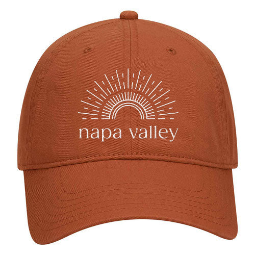 Custom SUNSHINE Otto Cap Garment Washed Cotton Dad Cap