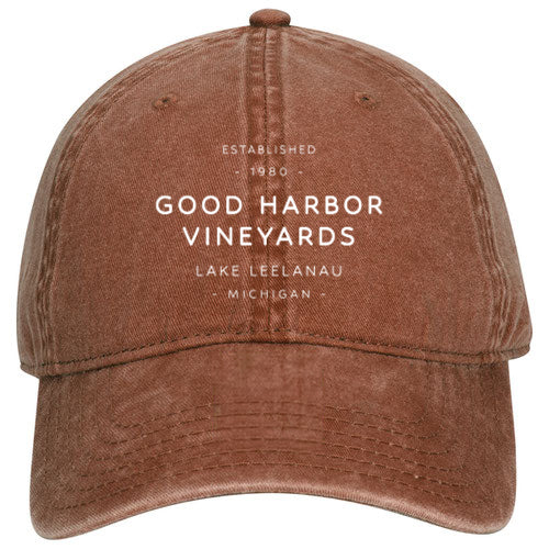 Custom TEXT Otto Cap Garment-Washed Pigment-Dyed Cotton Twill Dad Hat