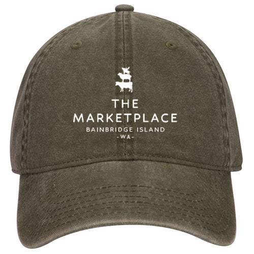 Custom TEXT Otto Cap Garment-Washed Pigment-Dyed Cotton Twill Dad Hat