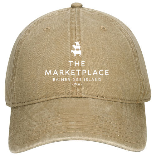 Custom TEXT Otto Cap Garment-Washed Pigment-Dyed Cotton Twill Dad Hat