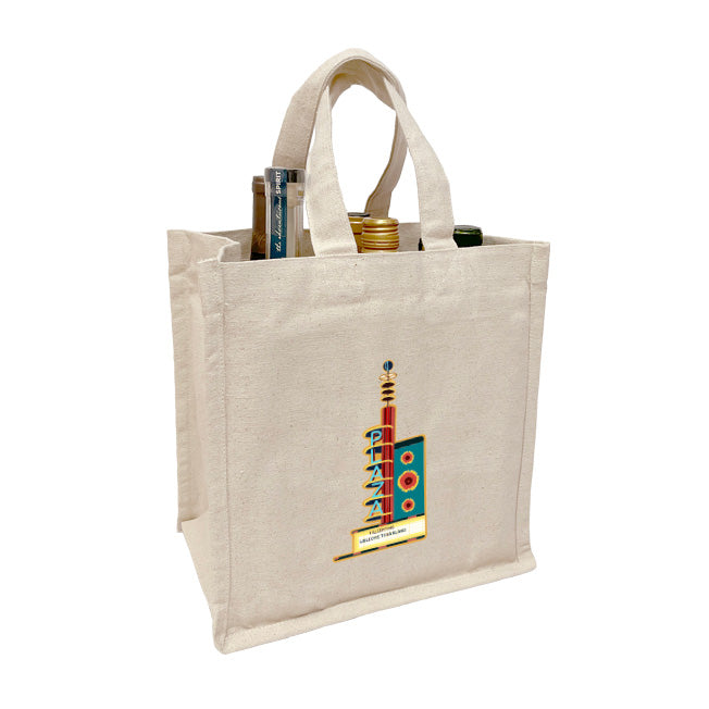 Custom BRAND / LOGO 14 Oz. Heavyweight Full Color Wine Tote