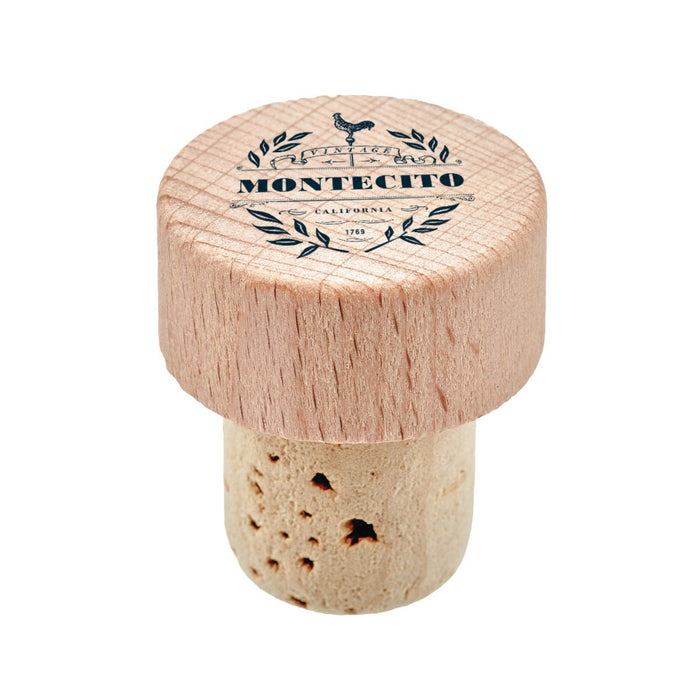 Custom BRAND / LOGO Beechwood Wine Stopper Cork