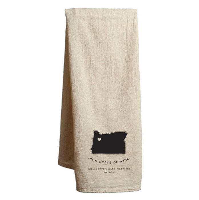 Custom STATE Flour Sack Tea Towels - Natural