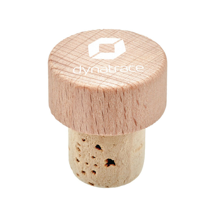 Custom BRAND / LOGO Beechwood Wine Stopper Cork