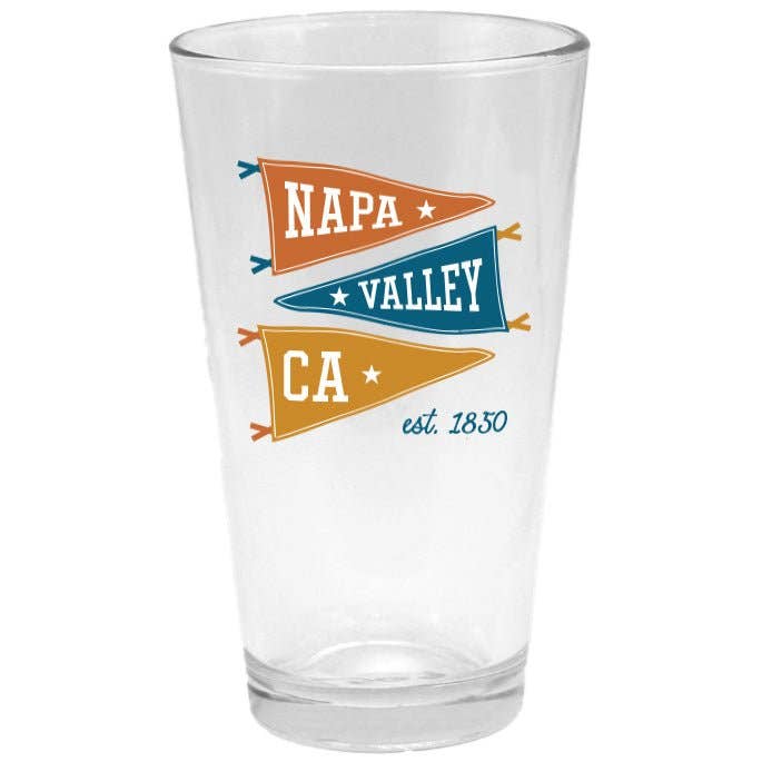 Custom PENNANT 16 Oz. Pint Glass Full Color