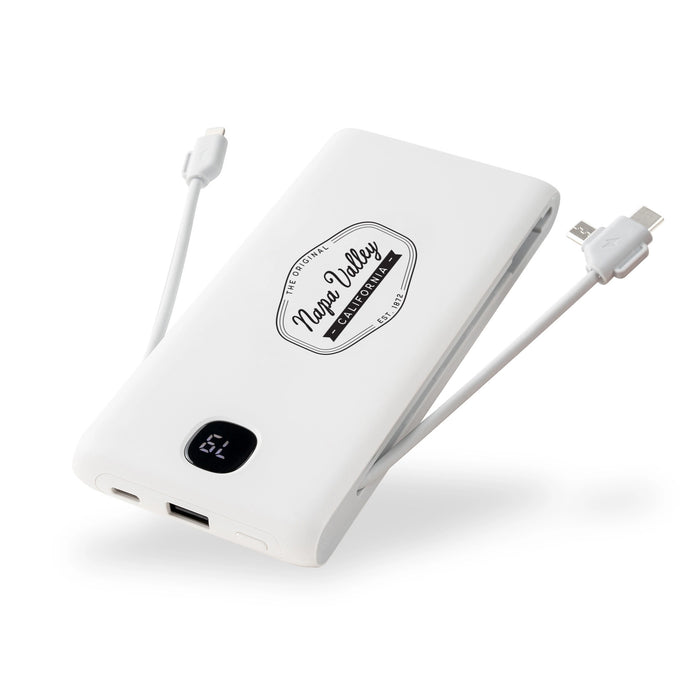 Custom BRAND / LOGO Portable Charger – 10,000 mAh Power Bank
