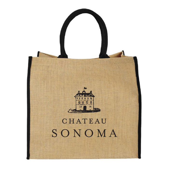 Custom BRAND / LOGO Large Jute Shopper Tote