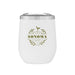 Detail of the 12 Oz. Stainless Insulated Stemless Wine Cup, highlighting the durable materials and Customizable VINTAGE Design.