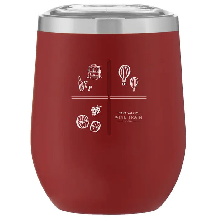 Custom SQUARES 12 Oz. Insulated Stemless Wine Cup