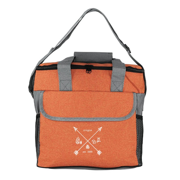 Heathered Insulated Zipper Cooler Bag Brick - Mercantile 12