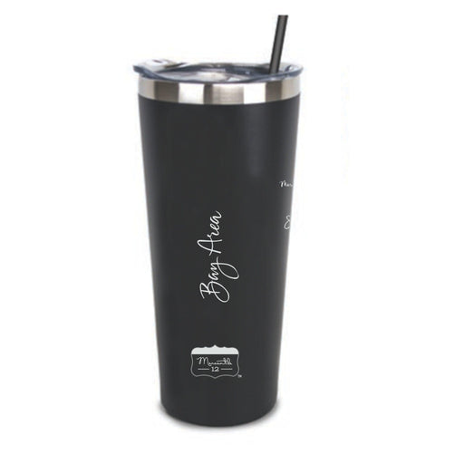 Stainless Steel Tumbler Bay Area Calligraphy Map - Mercantile 12