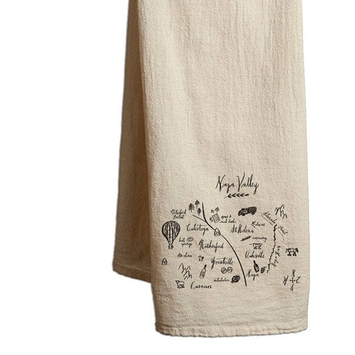 Tea Towel Napa Valley Calligraphy Map - Mercantile 12