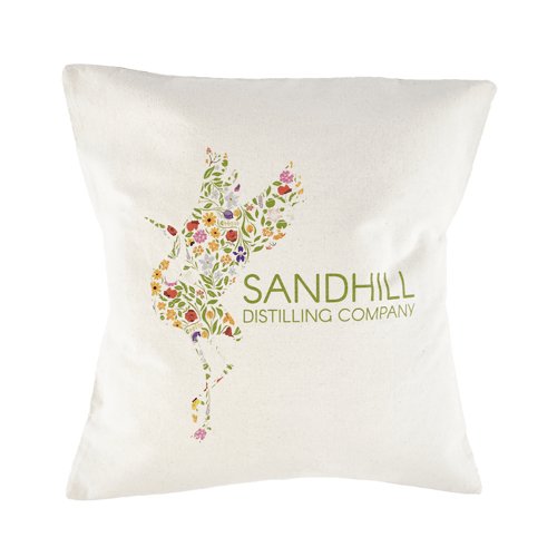 Full Color Square Pillow w/ Canvas Cover Customized with your Brand or Logo - Mercantile 12