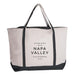 Large 24 oz Natural Canvas Boat Tote with Color Contrast Handles Text Collection Napa Valley - Mercantile 12